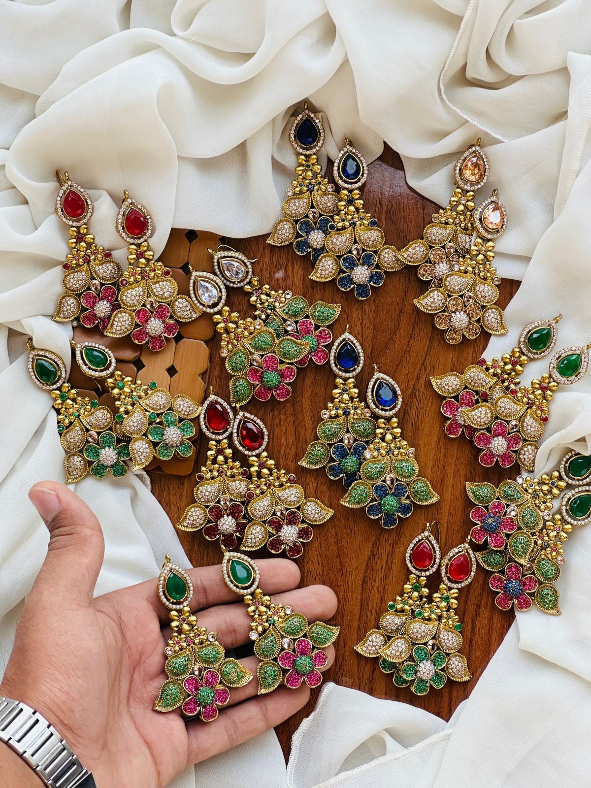 Beautiful 3D Zarqooon Work Weightless Designer Earrings