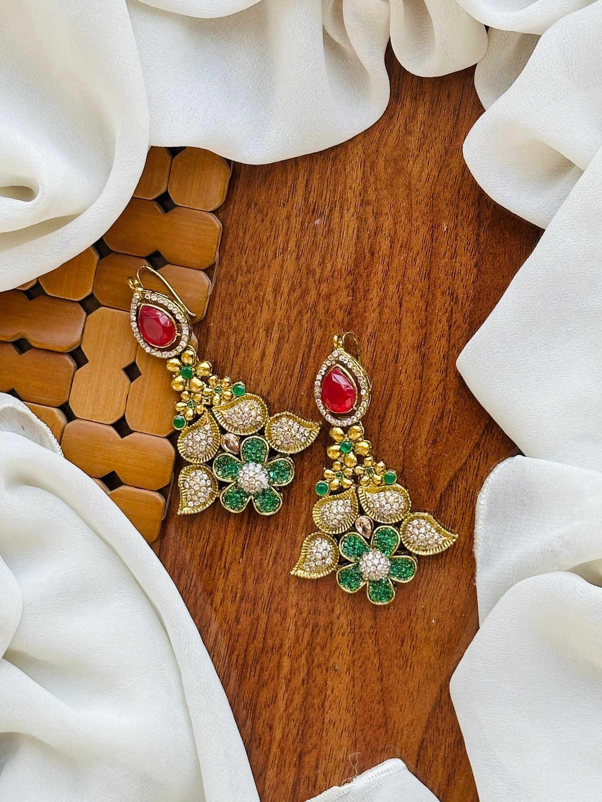 Beautiful 3D Zarqooon Work Weightless Designer Earrings