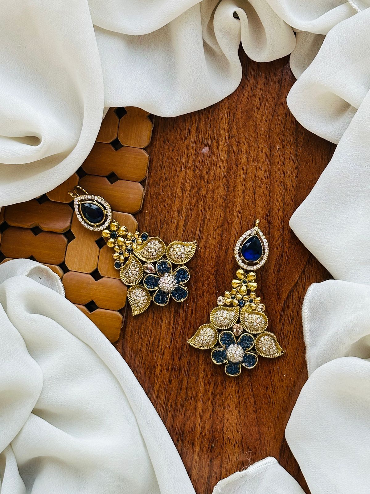 Beautiful 3D Zarqooon Work Weightless Designer Earrings